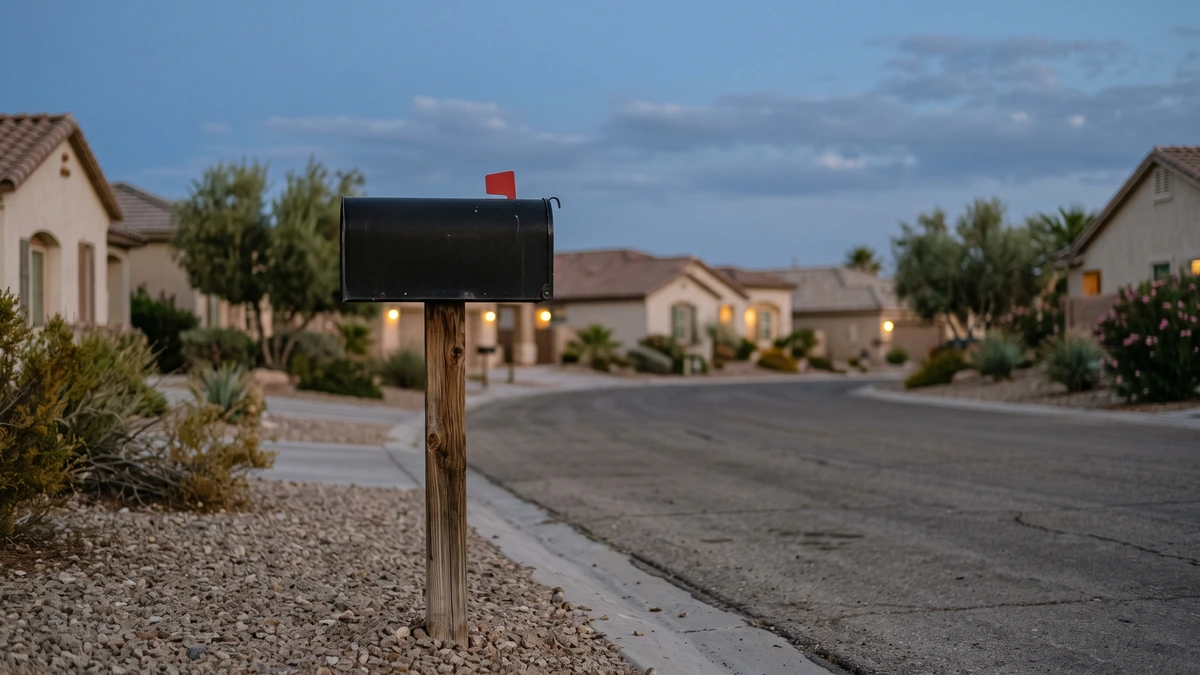 A mailbox with its flag down on a quiet desert street at dusk, what happens when Chapter 13 plan payments stop