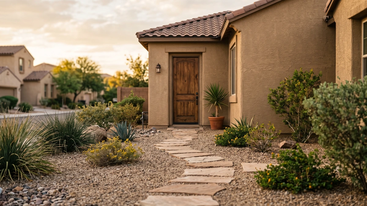 Desert stepping stones leading to a front door, the steps of how Chapter 13 bankruptcy works in Las Vegas