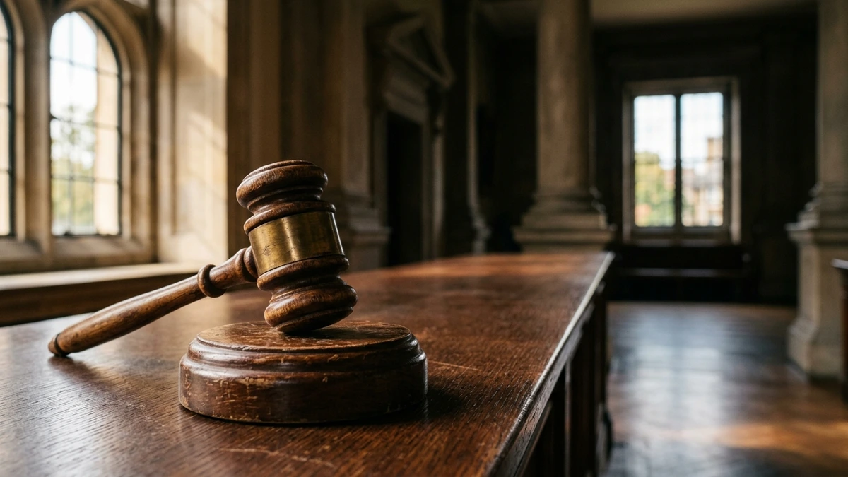 Auction gavel resting on a sound block before a Nevada trustee's sale