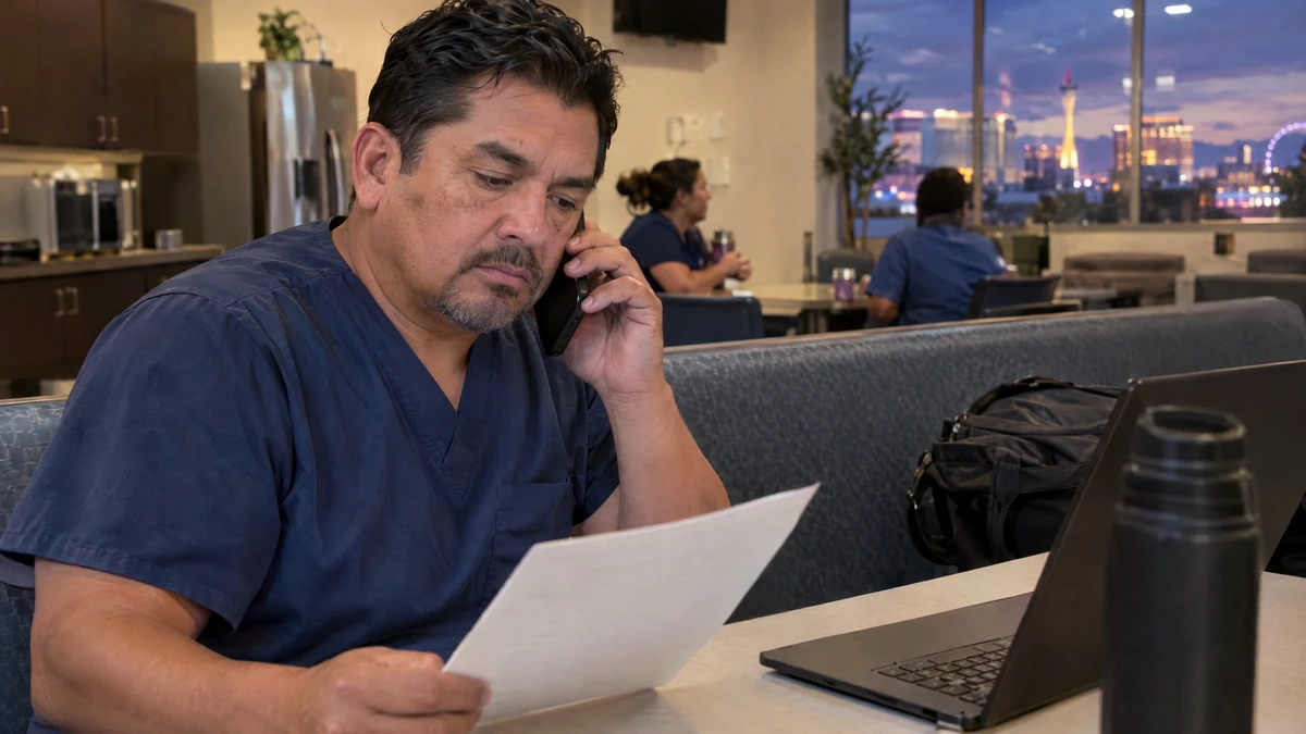 A nurse calls during a break about repayment plan timing and other case costs.