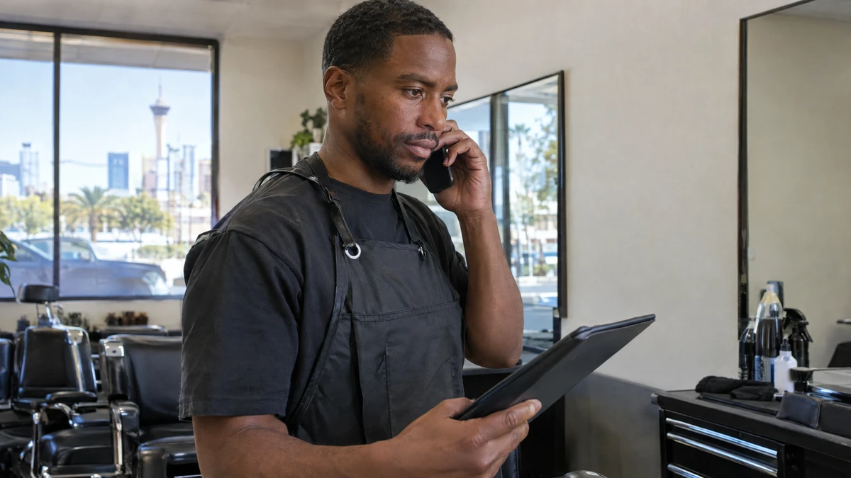 A barber calls about using extra earnings for a repayment plan payment.