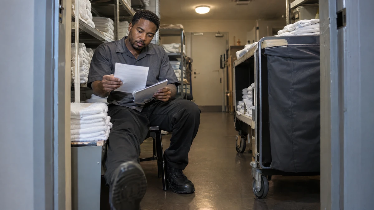 A housekeeper compares extra-shift pay for questions about income and the bankruptcy estate.