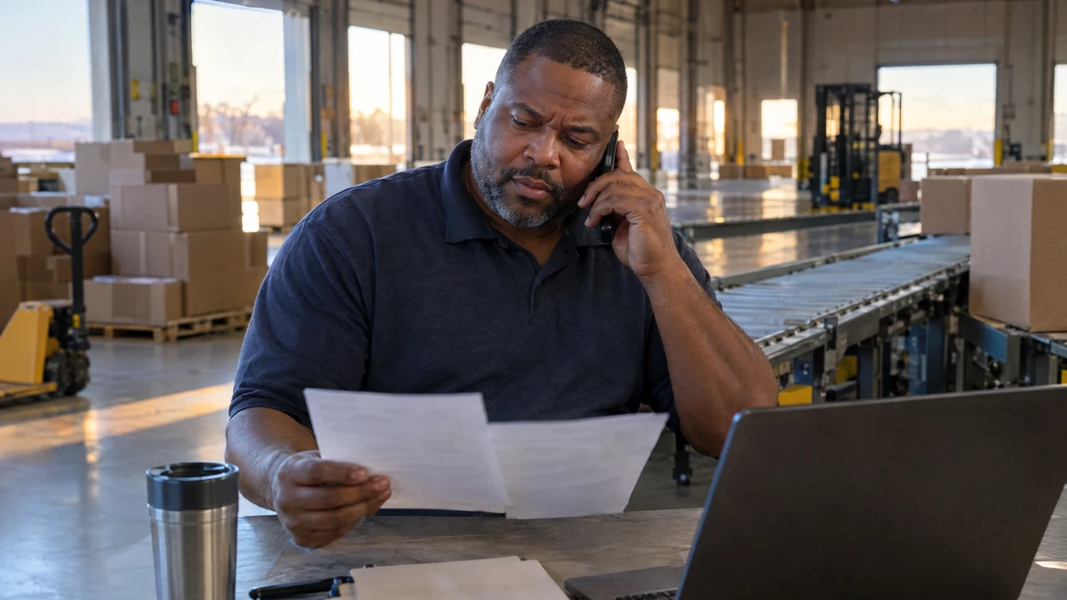 A warehouse worker compares wages for questions about the bankruptcy estate after filing.