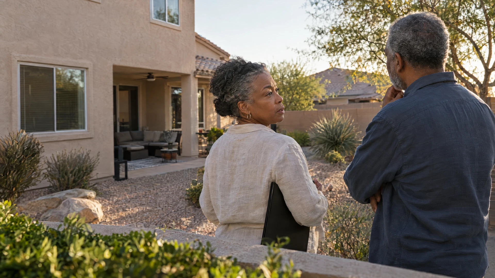 A couple discusses selling their home during a Chapter 13 repayment plan.