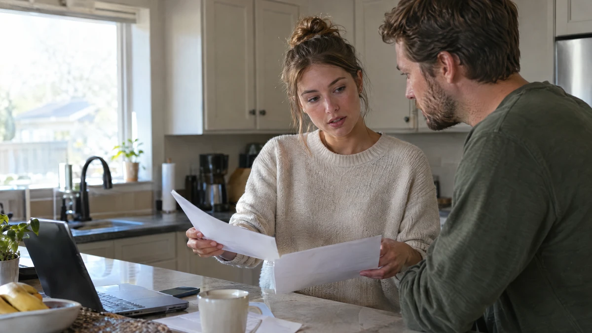 A couple separates mortgage bills from sale plans while reviewing secured debt obligations.