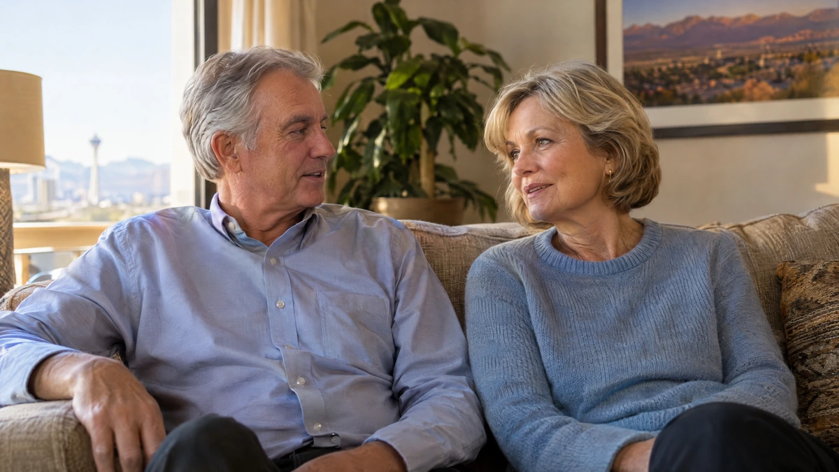An older couple talks through a short sale and their other options at home in Las Vegas.